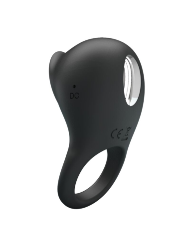 PRETTY LOVE - Anillo Vibrador Para Pene Con Lengua Negro | SexPlace.MX