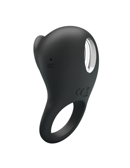 PRETTY LOVE - Anillo Vibrador Para Pene Con Lengua Negro | SexPlace.MX