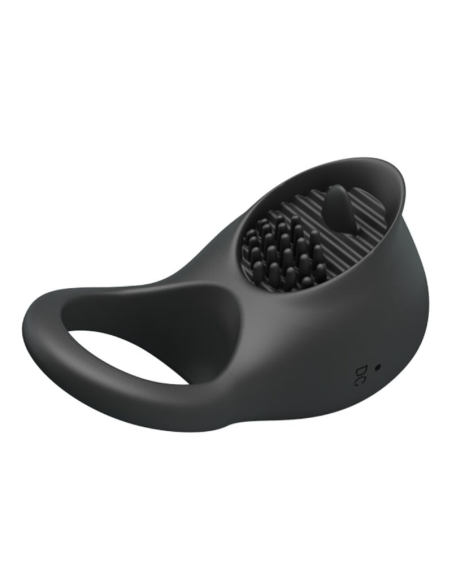 PRETTY LOVE - Anillo Vibrador Para Pene Con Lengua Negro | SexPlace.MX