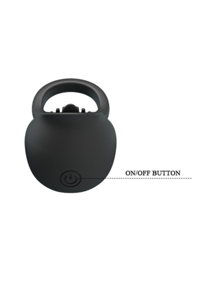 PRETTY LOVE - Anillo Vibrador Para Pene Con Lengua Negro | SexPlace.MX