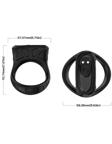 Anillo Vibrador ARMONY - Multiposición Negro | 9 Modos de Vibración, Silicona Médica, Sumergible y Recargable USB
