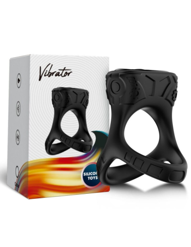 Anillo Vibrador ARMONY - Multiposición Negro | 9 Modos de Vibración, Silicona Médica, Sumergible y Recargable USB