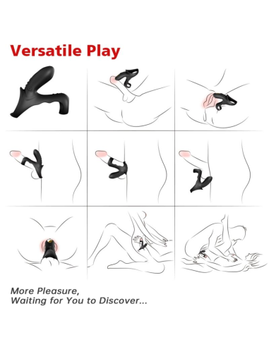 ARMONY Ranger Anillo Doble Vibrador para Pareja - Placer Elevado y Seguridad en Silicona Premium