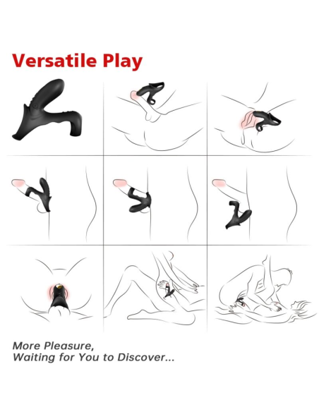 ARMONY Ranger Anillo Doble Vibrador para Pareja - Placer Elevado y Seguridad en Silicona Premium