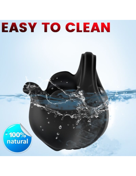 ARMONY - Cupping Anillo Vibrador Negro | Placer Elevado y Personalizable