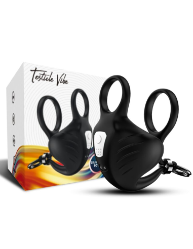 ARMONY Manta Anillo Vibrador Testículos Control Remoto Negro - Placer Elevado con 9 Modos de Vibración