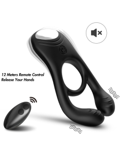 Armony Veyron - Anillo Vibrador Doble Pinza Control Remoto Negro | Placer Elevado y Personalizable