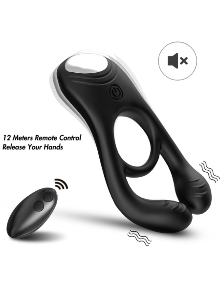 Armony Veyron - Anillo Vibrador Doble Pinza Control Remoto Negro | Placer Elevado y Personalizable