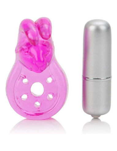 Micro Vibe Arouser Bunny: Anillo Vibrador Rosa para Placer Compartido y Orgasmos Increíbles