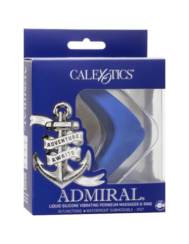 CALEXOTICS Admiral: Masajeador de Perineo Azul con 10 Funciones de Vibración | Placer y Confort