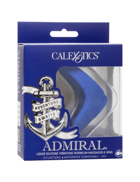 CALEXOTICS Admiral: Masajeador de Perineo Azul con 10 Funciones de Vibración | Placer y Confort