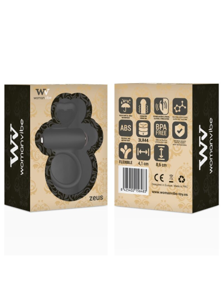 Anillo Vibrador Zeus Womanvibe - Silicona Suave, Potente y Silencioso