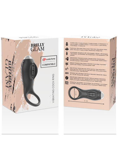 Brilly Glam - Anillo Vibrador Alan con Tecnología Watchme | Placer en Pareja y Control a Distancia