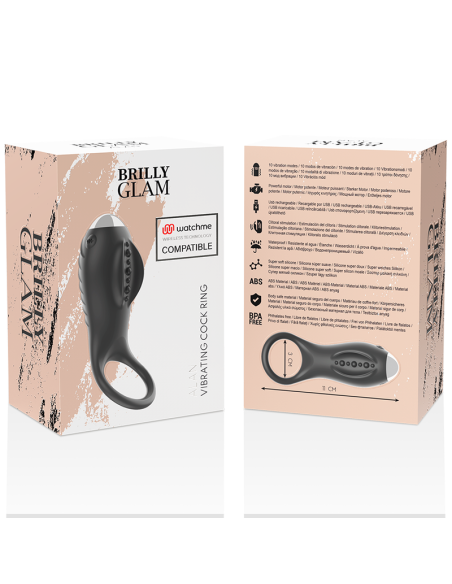 Brilly Glam - Anillo Vibrador Alan con Tecnología Watchme | Placer en Pareja y Control a Distancia