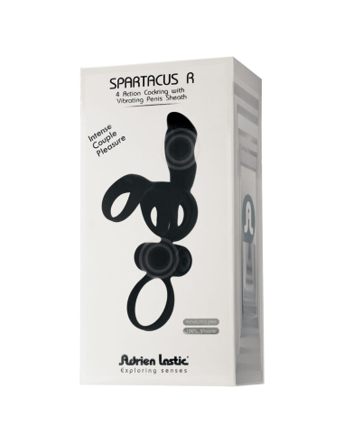 ADRIEN LASTIC Spartacus - Anillo y Funda de Pene Vibrante para Placer Doble