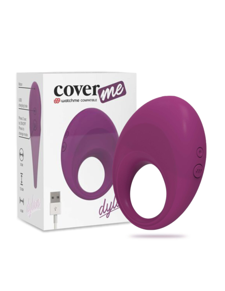 COVERME - DYLAN Anillo Recargable: Estimulador Clitorial con Tecnología Watchme y 10 Modos de Vibración