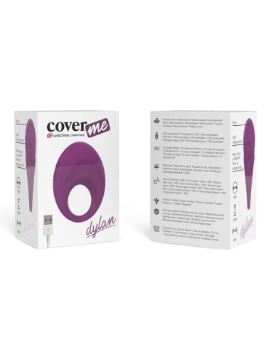 COVERME - DYLAN Anillo Recargable: Estimulador Clitorial con Tecnología Watchme y 10 Modos de Vibración