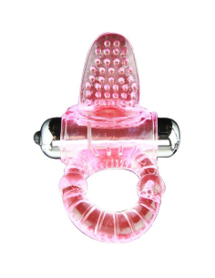 BAILE - Anillo Vibrador Sweet Abs Rosa con 10 Ritmos y Estimulador de Clítoris