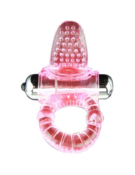 BAILE - Anillo Vibrador Sweet Abs Rosa con 10 Ritmos y Estimulador de Clítoris