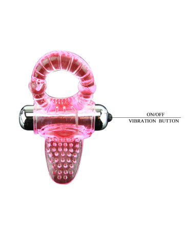 BAILE - Anillo Vibrador Sweet Abs Rosa con 10 Ritmos y Estimulador de Clítoris