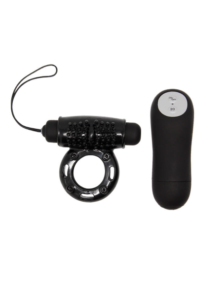 BAILE - Anillo de Control Remoto Negro 20V: Potencia tu Placer con Estimulación y Control