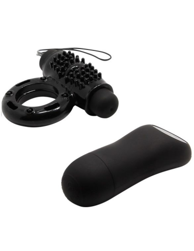 BAILE - Anillo de Control Remoto Negro 20V: Potencia tu Placer con Estimulación y Control