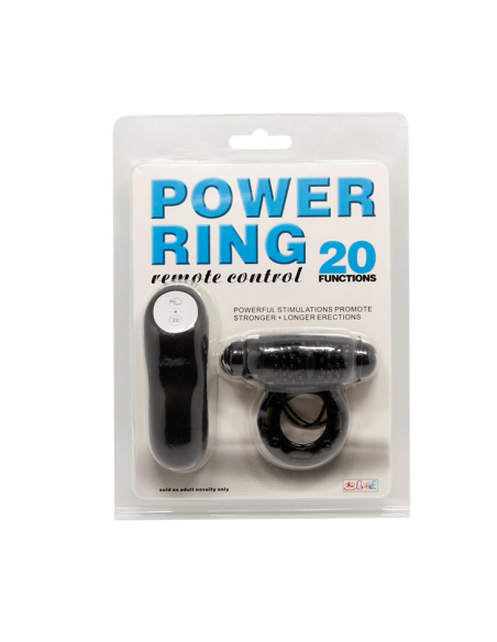 BAILE - Anillo de Control Remoto Negro 20V: Potencia tu Placer con Estimulación y Control