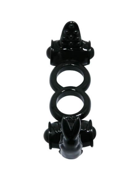 Baile Sweet Ring: Anillo Vibrador Doble con Rabbit para Parejas - Potente y Ergonómico