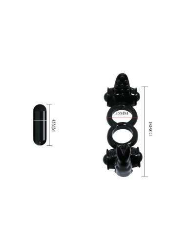 Baile Sweet Ring: Anillo Vibrador Doble con Rabbit para Parejas - Potente y Ergonómico