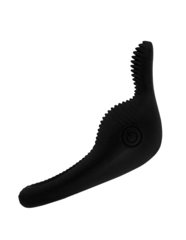 Pretty Love Thimble: Anillo Vibrador Negro de Silicona Médica - Intensifica Tu Placer