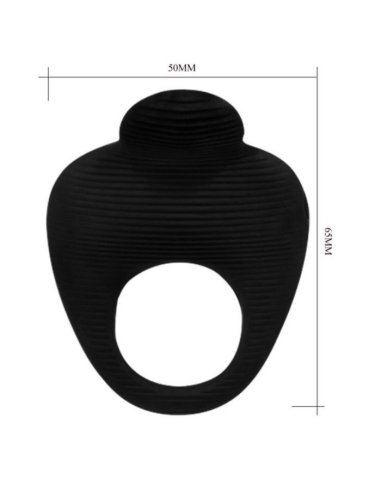 Pretty Love Thimble: Anillo Vibrador Negro de Silicona Médica - Intensifica Tu Placer