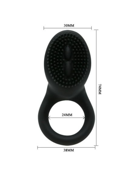 PRETTY LOVE - COBRA Anillo Vibrador Negro | SexPlace.MX