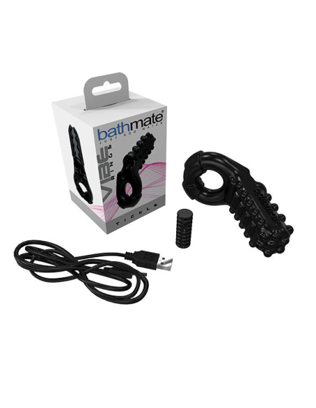 BATHMATE TICKLE: Anillo Vibrador Potente con Textura Única y 3 Velocidades