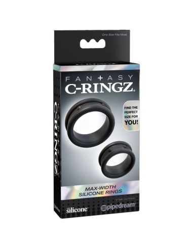 FANTASY C-RINGZ - Anillas de Silicona Max Width para Erecciones Más Fuertes y Duraderas