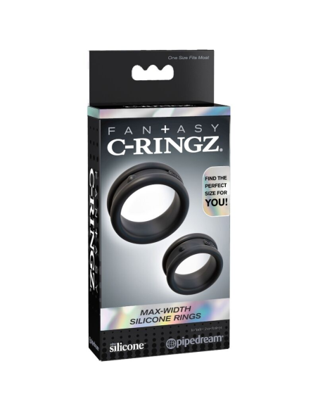 FANTASY C-RINGZ - Anillas de Silicona Max Width para Erecciones Más Fuertes y Duraderas