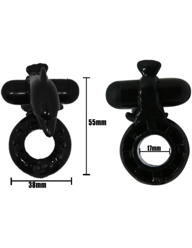 BAILE - SWEET RING: Anillo Vibrador con Estimulador Clítoris Delfín para Parejas