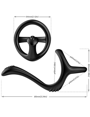 Anillo Doble Anal Negro ARMONY - Placer y Estimulación Intensa para Él