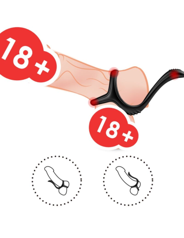 Anillo Doble Anal Negro ARMONY - Placer y Estimulación Intensa para Él