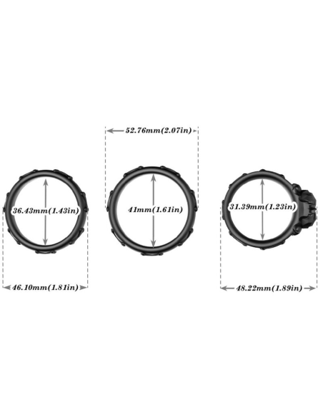 Anillo de Silicona Negro ARMONY - Placer Intenso y Duradero para Él