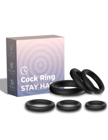 Anillo para el Pene ARMONY - Lock Silicona Negra | Placer Intensificado y Cómodo Ajuste