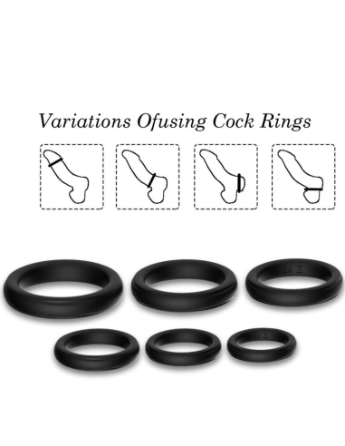 Anillo para el Pene ARMONY - Lock Silicona Negra | Placer Intensificado y Cómodo Ajuste