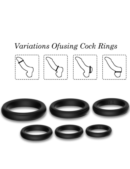 Anillo para el Pene ARMONY - Lock Silicona Negra | Placer Intensificado y Cómodo Ajuste