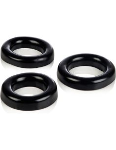 CALXOTICS - COLT Set de 3 Anillos de Silicona para Pene y Testículos | Tallas 6-8 cm