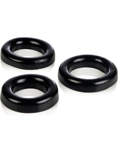 CALXOTICS - COLT Set de 3 Anillos de Silicona para Pene y Testículos | Tallas 6-8 cm