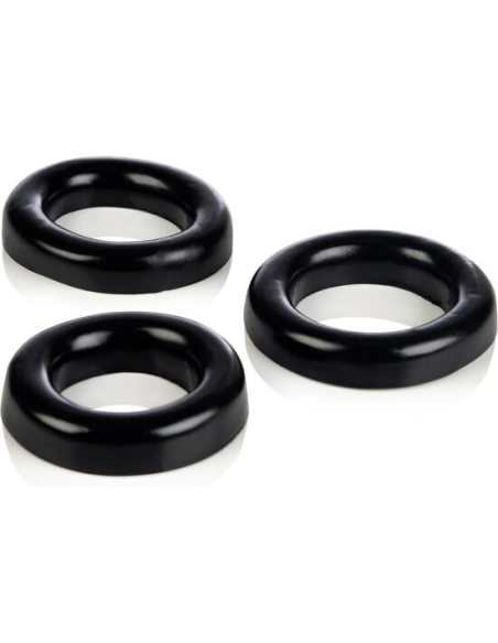 CALXOTICS - COLT Set de 3 Anillos de Silicona para Pene y Testículos | Tallas 6-8 cm