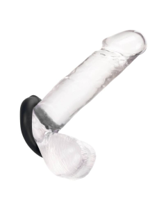 CALEXOTICS Alpha Optimum Ring Negro - Anillo Erótico de Silicona Liquida Premium para Mejora de Erecciones y Placer Explosivo