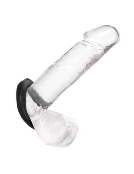 CALEXOTICS Alpha Optimum Ring Negro - Anillo Erótico de Silicona Liquida Premium para Mejora de Erecciones y Placer Explosivo