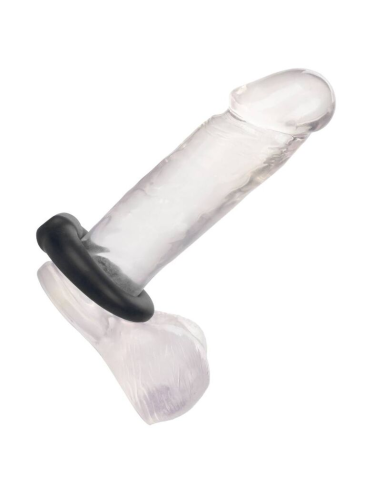 CALEXOTICS Alpha Optimum Ring Negro - Anillo Erótico de Silicona Liquida Premium para Mejora de Erecciones y Placer Explosivo