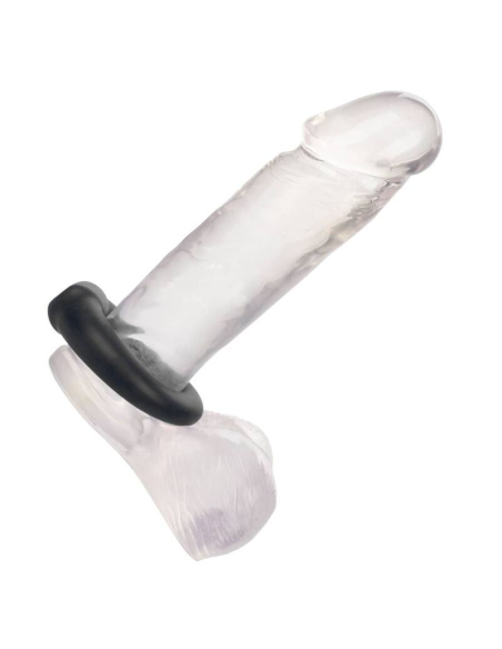 CALEXOTICS Alpha Optimum Ring Negro - Anillo Erótico de Silicona Liquida Premium para Mejora de Erecciones y Placer Explosivo