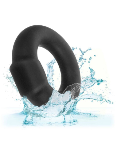 CALEXOTICS Alpha Optimum Ring Negro - Anillo Erótico de Silicona Liquida Premium para Mejora de Erecciones y Placer Explosivo
